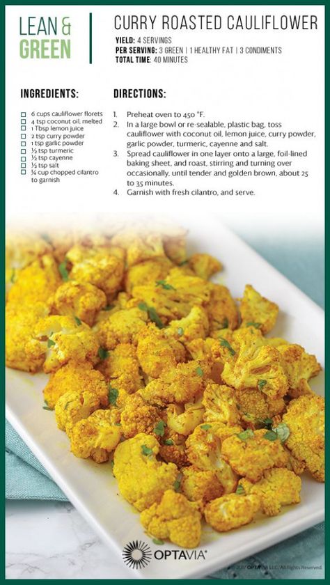 Curry Roasted Cauliflower