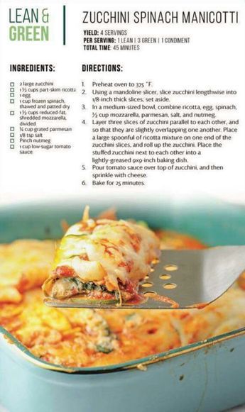 Zucchini Spinish Manicotti