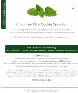 Chocolate Mint Cookie Crisp Bar-Back