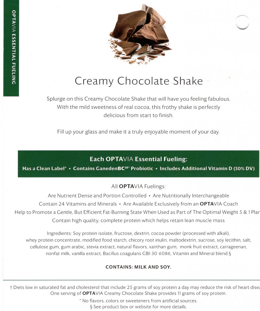 Creamy Chocolate Shake-Back