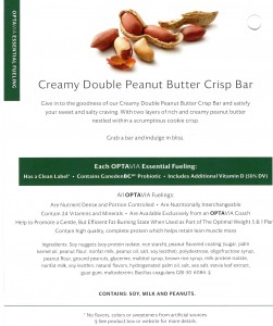 Creamy Double Peanut Butter Crisp Bar-Back