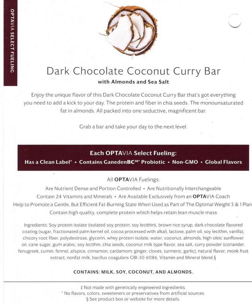 Dark Chocolate Coconut Curry Bar-Back