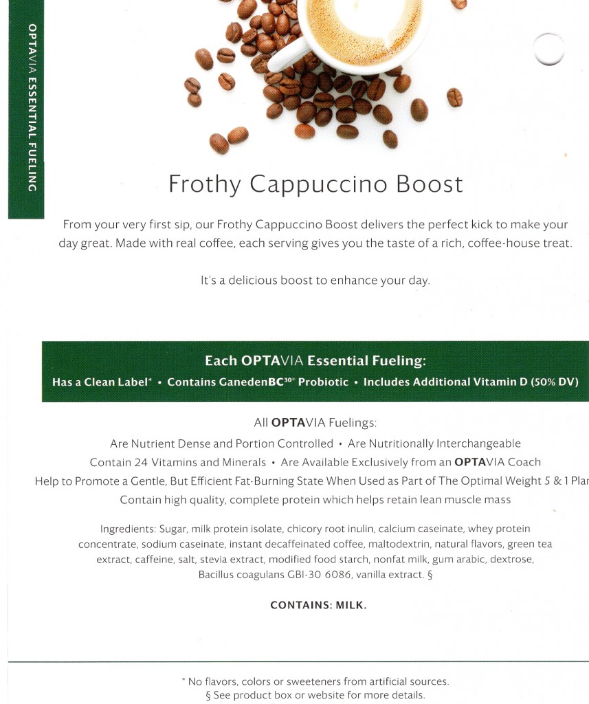 Frothy Cappuccino Boost-Back