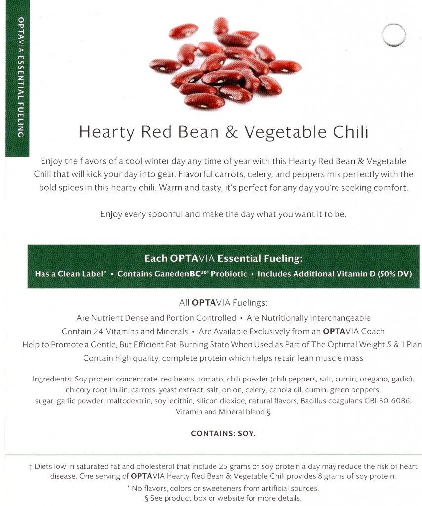 Hearty Reb Bean & Vegetable Chili-Back