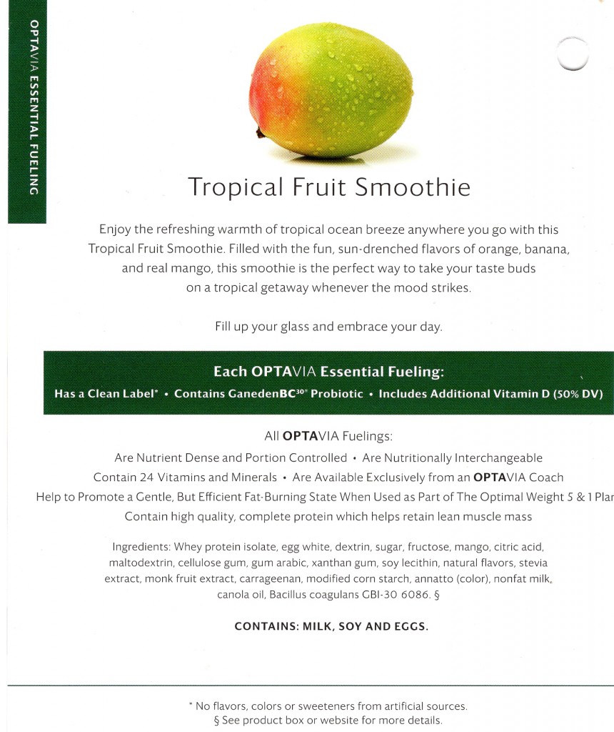 Tropical Fruit Smoothie-Back