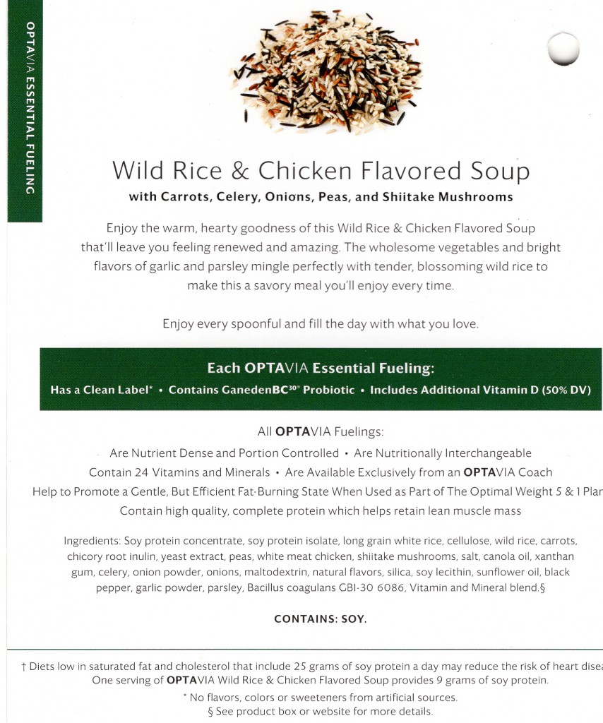 Wild Rice & Chicken Flavored Soup-Back