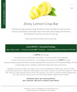 Zesty Lemon Crisp Bar-Back